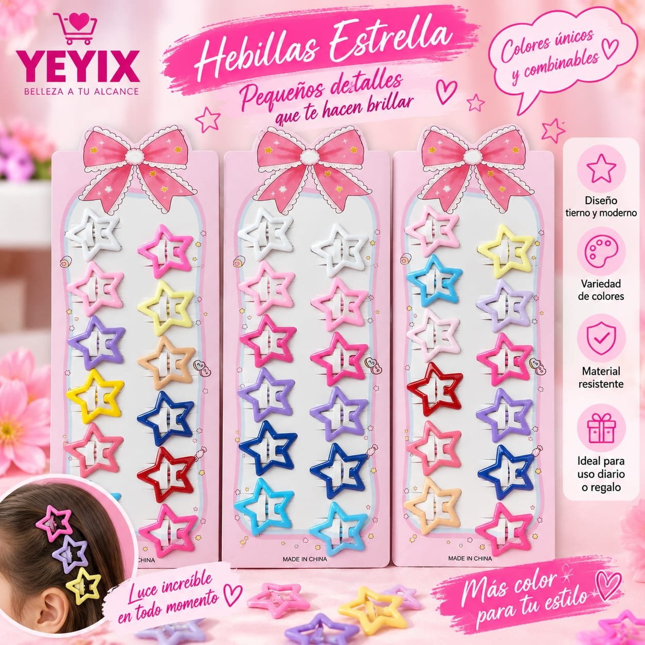 PLANCHA DE 12 ESTRELLAS MULTICOLOR