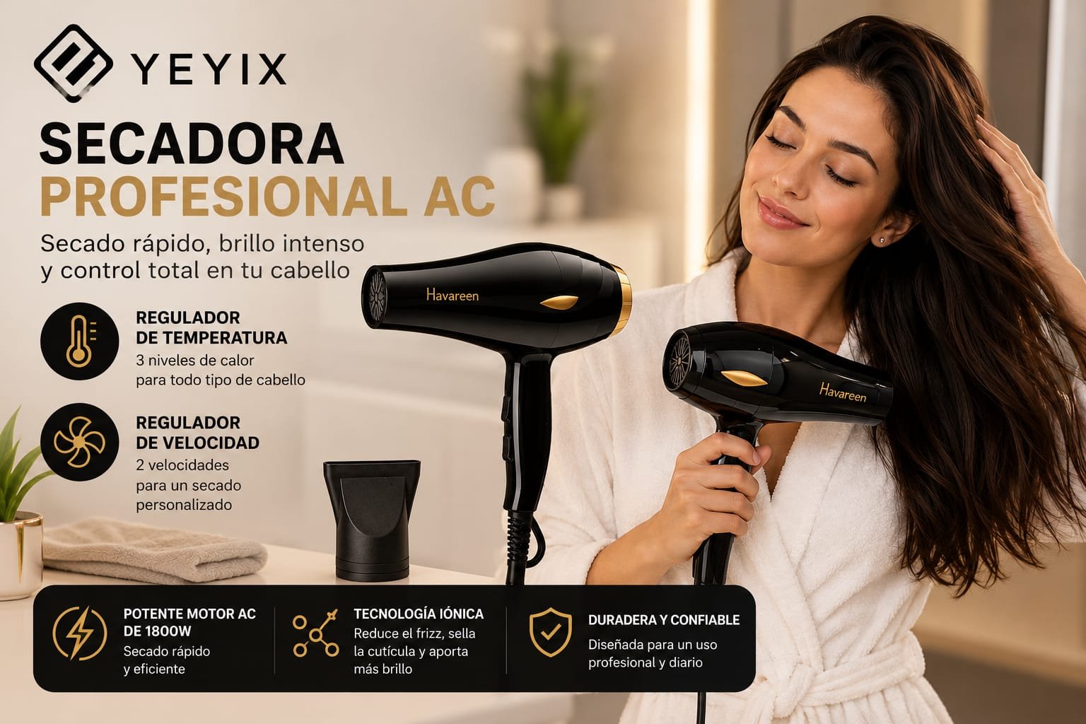 SECADORA PROFESIONAL HAWAREEN PRO -AIR AC