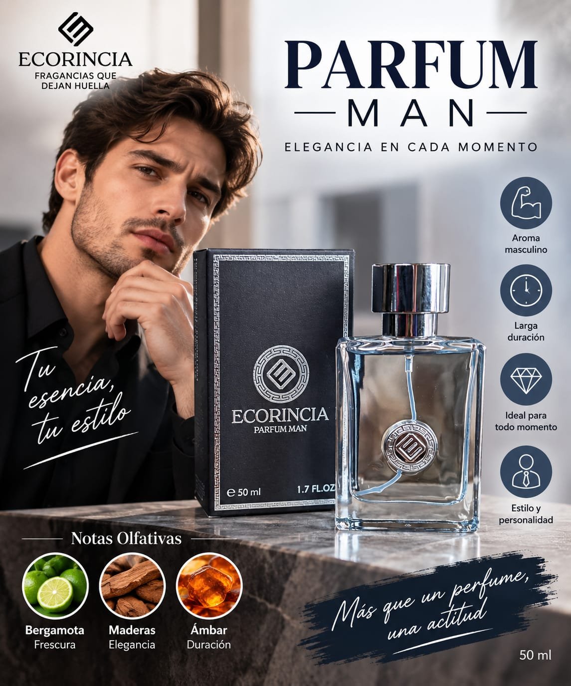 PERFUME MAN DUPE DE VERSACE POUR HOMME / ECORINCIA