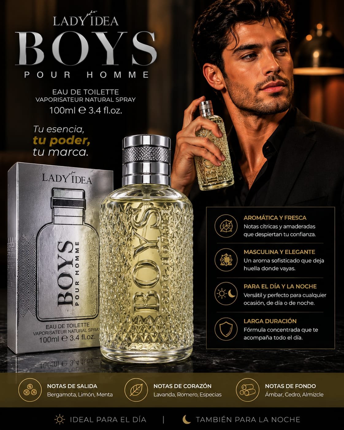 PERFUME BOYS DUPE DE HUGO BOSS LADYIDEA
