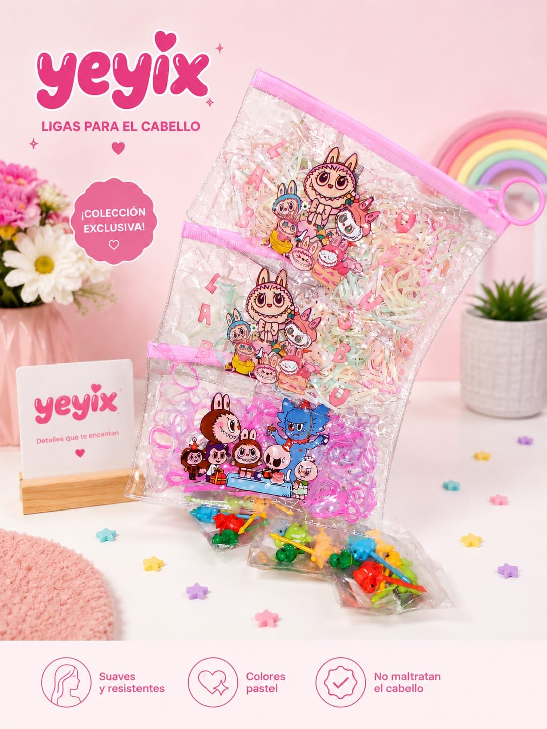 SET DE LIGAS PARA CABELLO