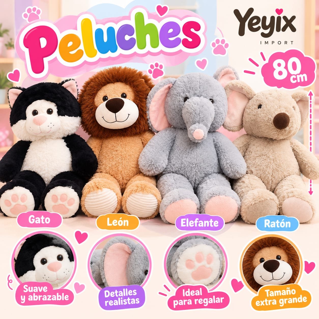 PELUCHE GIGANTE 80 cm