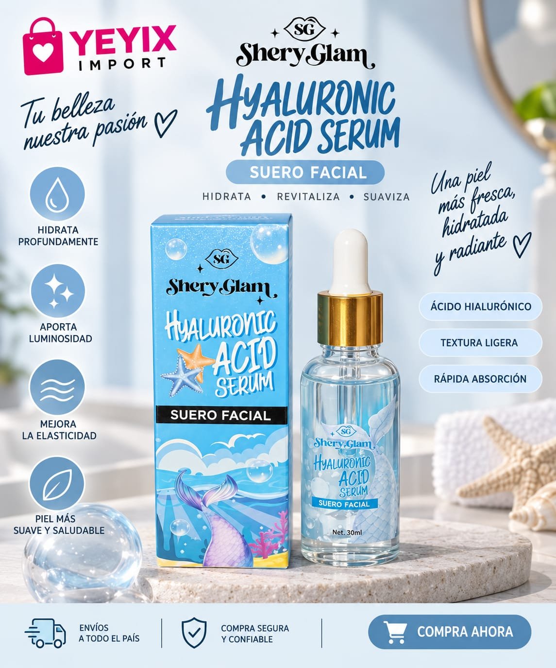 SERUM ACIDO HIALURONICO / SHERY GLAM